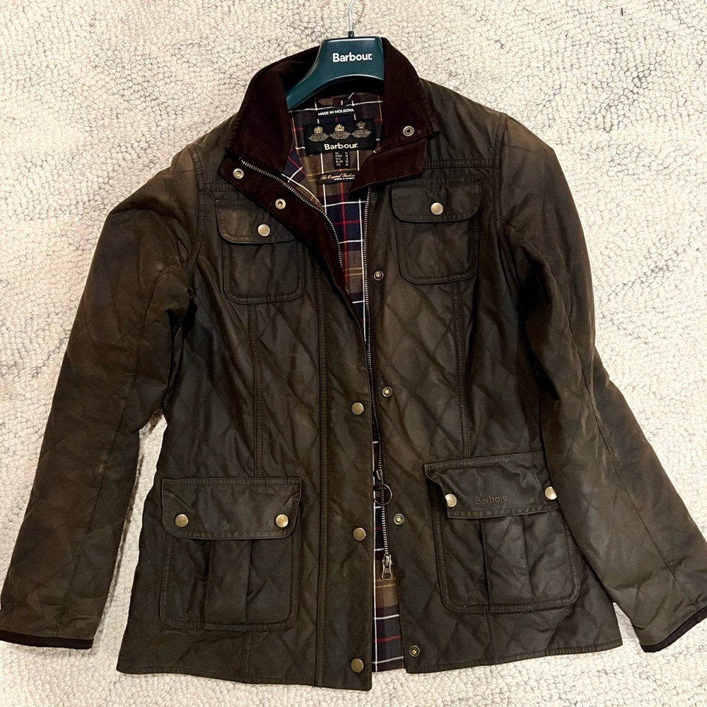 Barbour womens waxed jacket US size 8